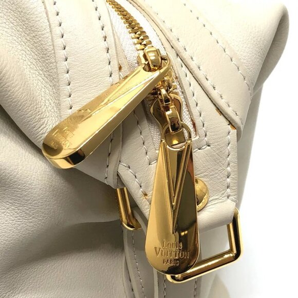 LOUIS VUITTON Sac Louis Special Order Duffle Bag Leather White/GoldHardware - Picture 10 of 14